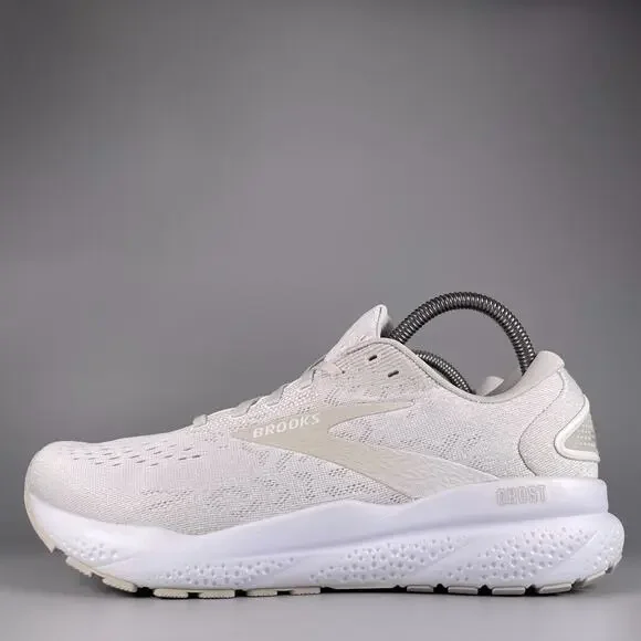 Brooks Ghost 16 Women's Size 10 White Low Top Running Sneaker Athletic Shoe EUC - Picture 1 of 7